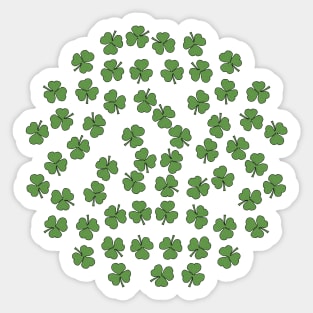 Shamrocks in Green Sticker